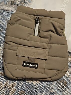 Spark Paws Olive Green Quilted Dog Vest